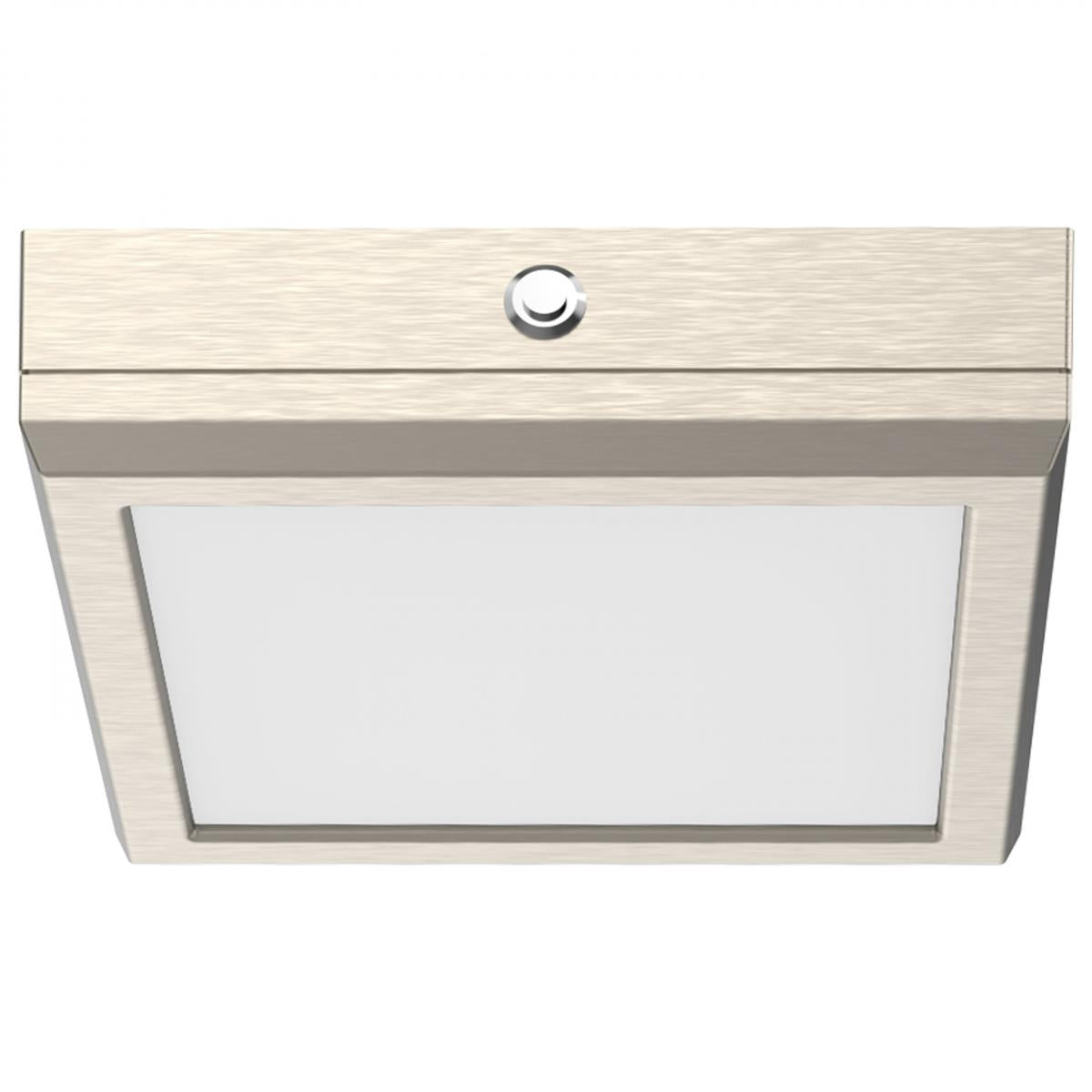 Satco 62-1717-EM Blink Pro EM Battery Backup 7 Inch Square Shape Brushed Nickel Finish