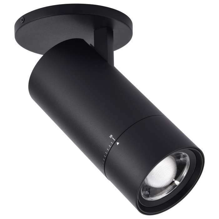 Satco 62-3506 30 Watt Beam Adjustable LED Monopoint 27K/3K/35K/4K/5K CCT Selectable 20-50 Degree Beam Angle Black Finish 120 Volt