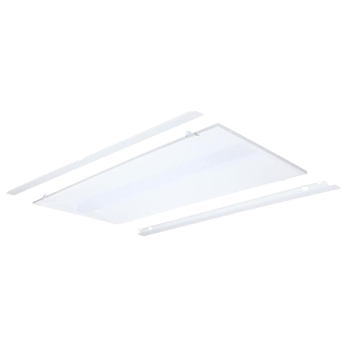 Satco 65-1302 50/40/30 Watt LED 2x4 Center Basket Troffer Retrofit Kit 35K/4K/5K CCT Dimmable 120-277 Volt Matte White Finish
