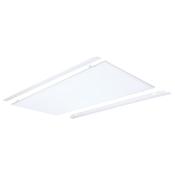 Satco 65-1322 50/40/30 Watt LED 2x4 Flat Panel Troffer Retrofit Kit 35K/4K/5K CCT Dimmable 120-277 Volt Matte White Finish