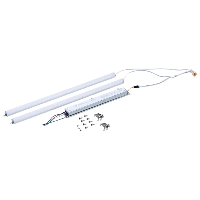 Satco 65-1330 40W/35W/30W/25W/20W Wattage Selectable LED Light Bar Retrofit Kit 3000K/3500K/4000K/5000K/6500K CCT Selectable 2-Bars 2 Feet 120-277 Volt Silver Finish