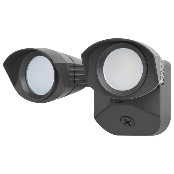 Satco 65-1404 20 Watt LED Dual Head Security Flood Light 7.64 x 7.05 x 4.65 80 CRI 3000K/4000K/5000K CCT Black Finish Wet Location Rated