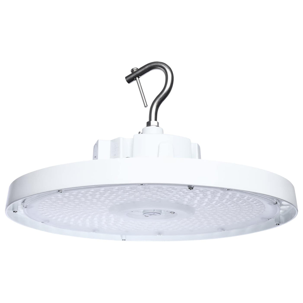 Satco 65-1523 240/200/150 Wattage Selectable LED UFO High Bay 3K/4K/5K CCT Selectable 60/80/100 Beam Angle Selectable White Finish 120-347 Volt