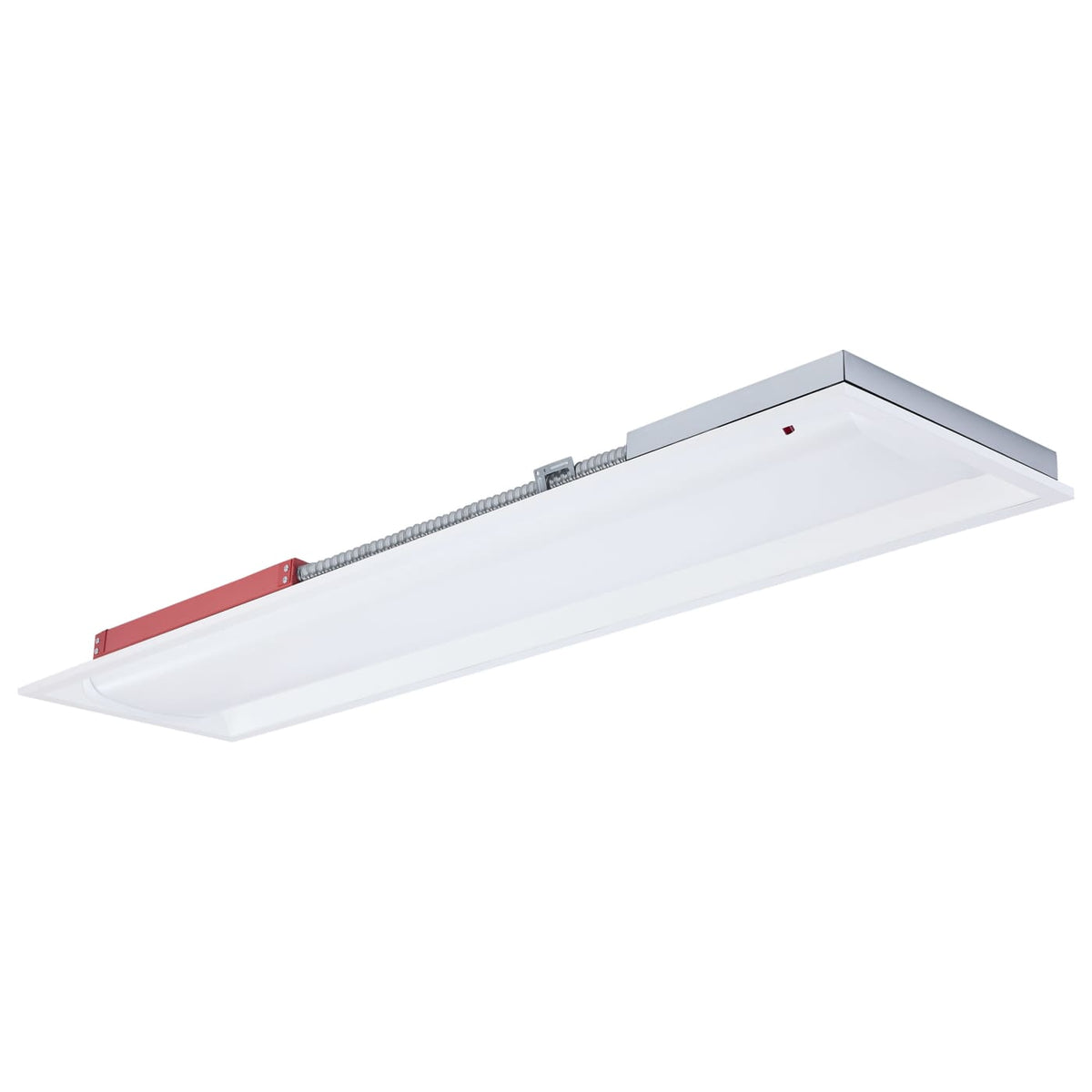 Satco 65-1605 1X4 LED Single Basket Troffer Emergency Battery Field Selectable 120-277 Volt White Finish