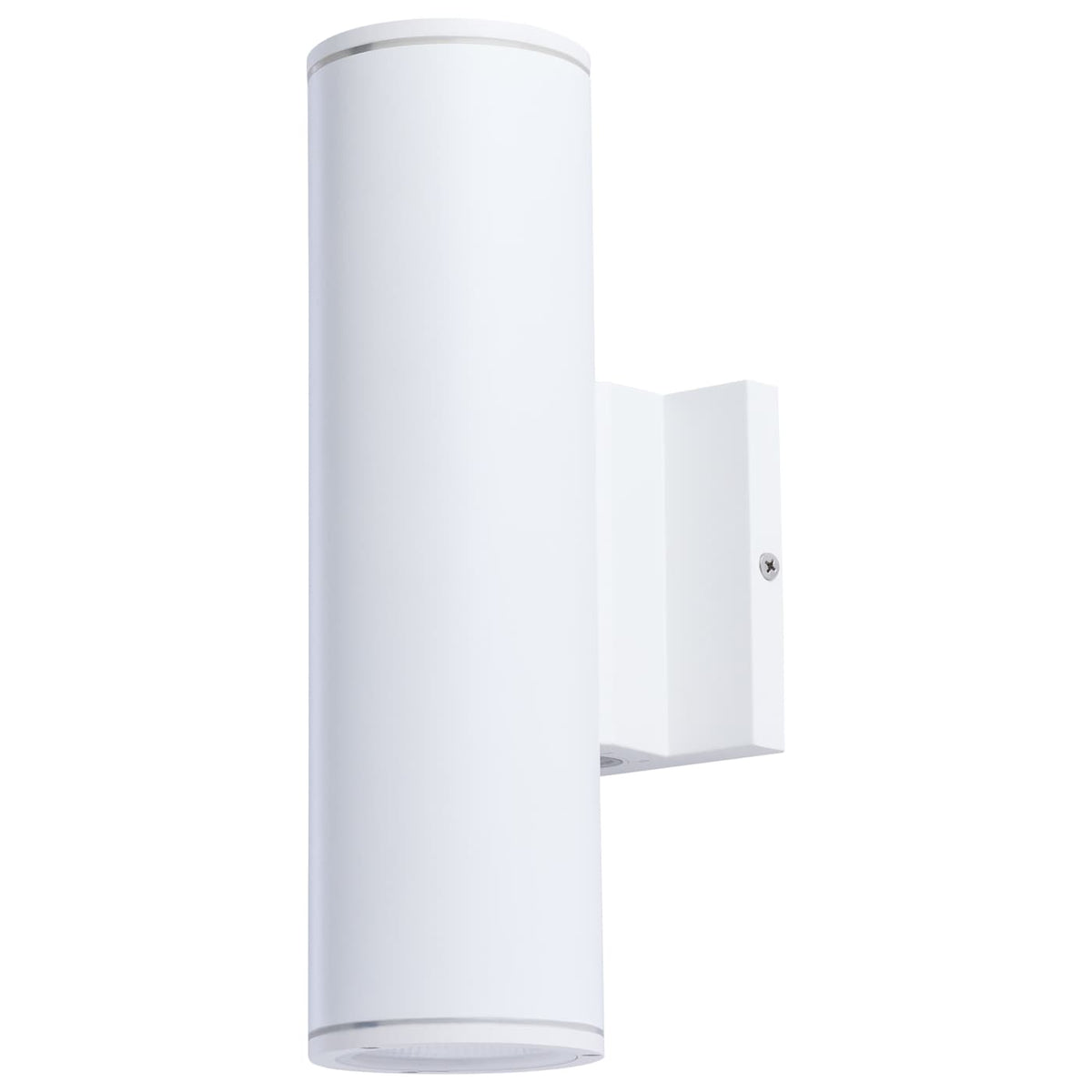Satco 65-1762 20 Watt 3K/4K/5K CCT Selectable 2 Light Medium Wall Sconce Up and Down Installation White Finish 120-277 Volt