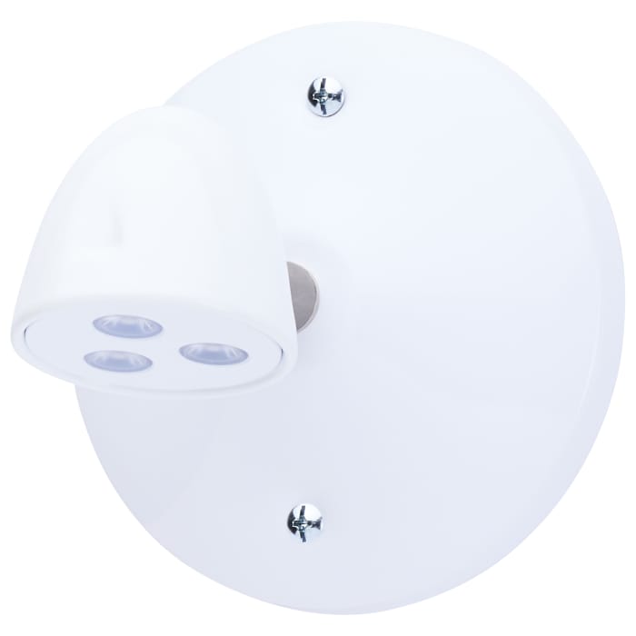 Satco 67-395 Remote Emergency Light Chicago Approved White Housing Single Head 6 Vdc 1.5 W