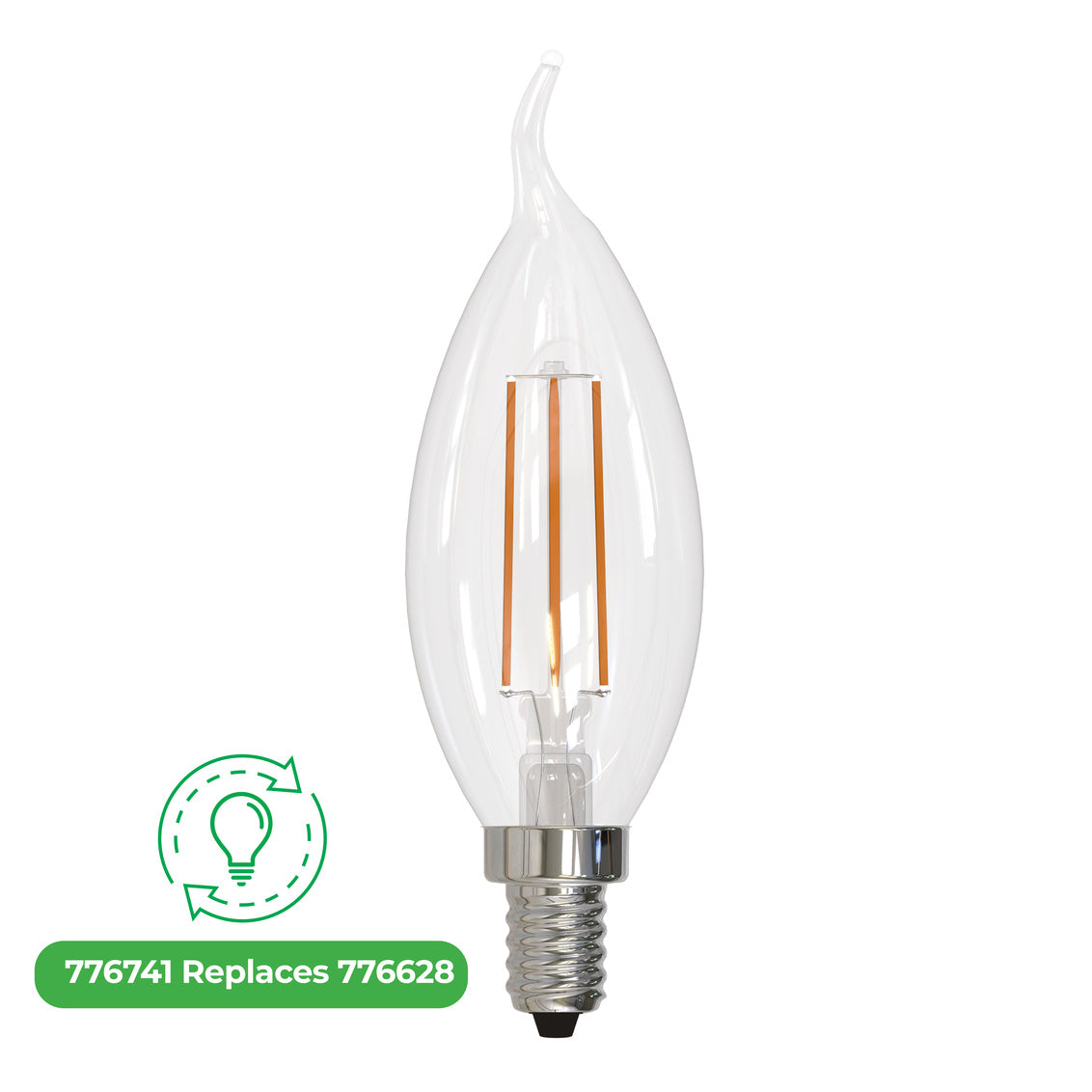 Replacement for Bulbrite 460360 KR60CFC/32 60W CA10 Candelabra Krypton Flame - NOW LED 776741