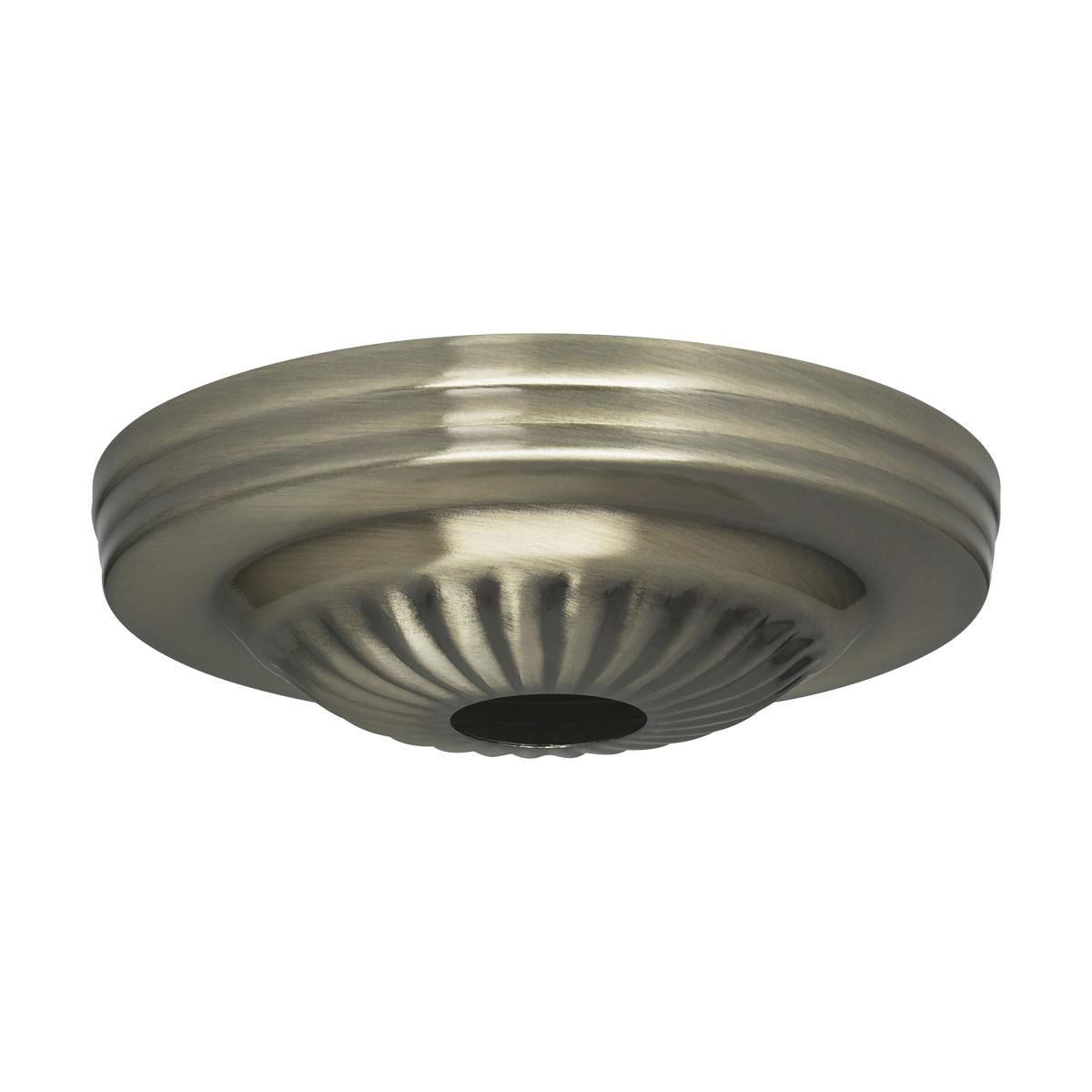 Satco 90-1683 Ribbed Canopy Canopy Only Antique Brass Finish 5" Diameter 1-1/16" Center Hole