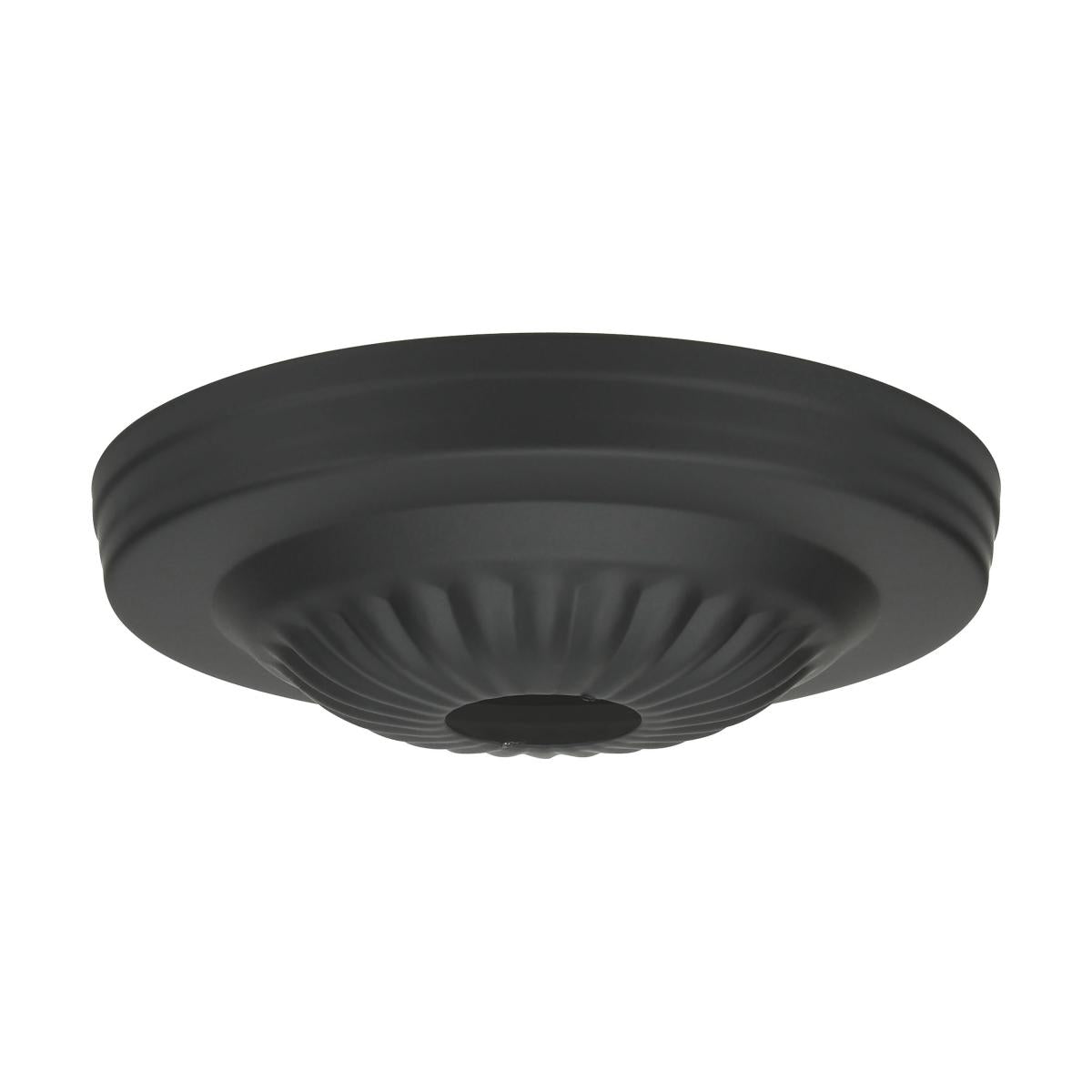 Satco 90-1686 Ribbed Canopy Canopy Only Black Finish 5" Diameter 1-1/16" Center Hole