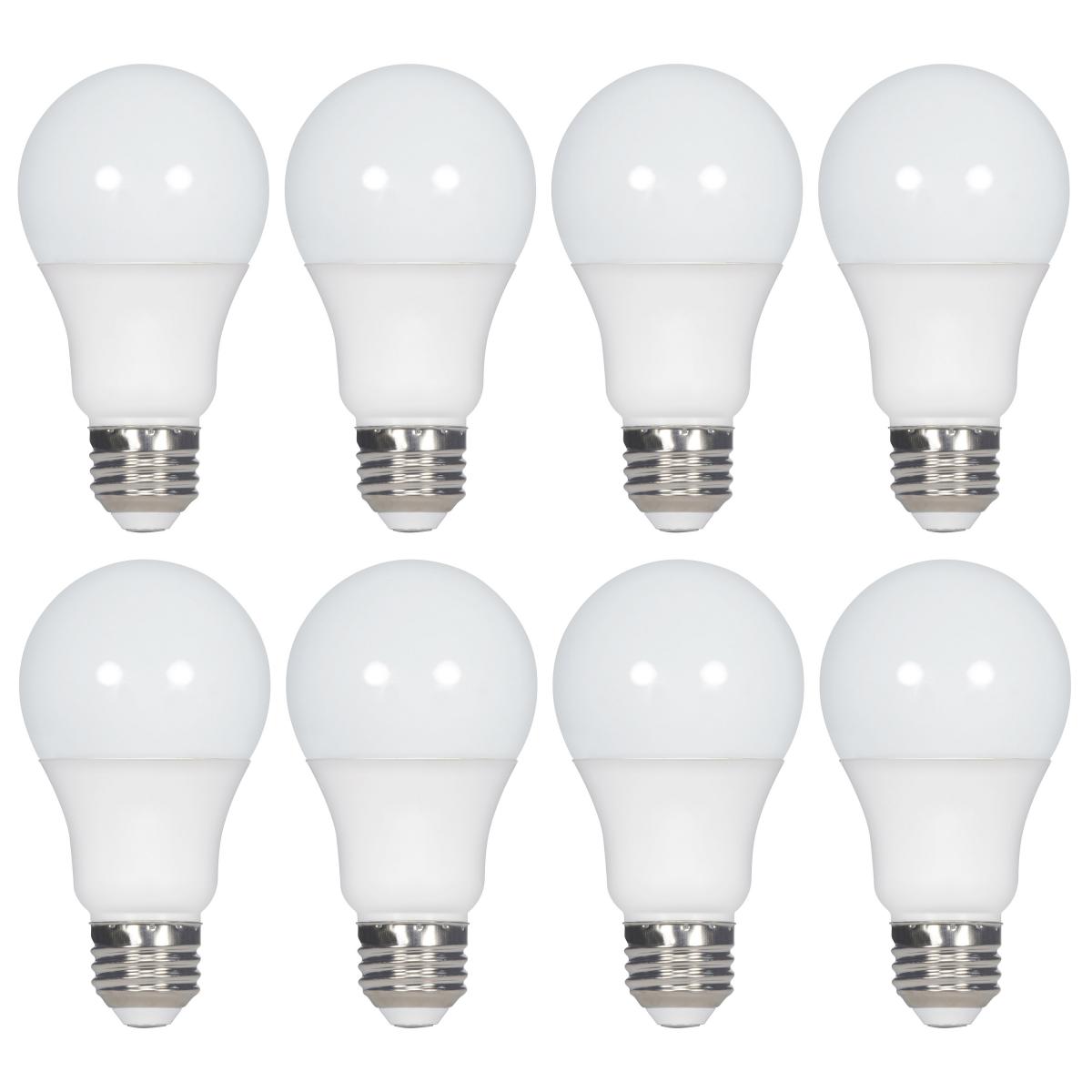 Satco S11462 14 Watt A19 LED 2700K Non-Dimmable E26 80 CRI 8-pack