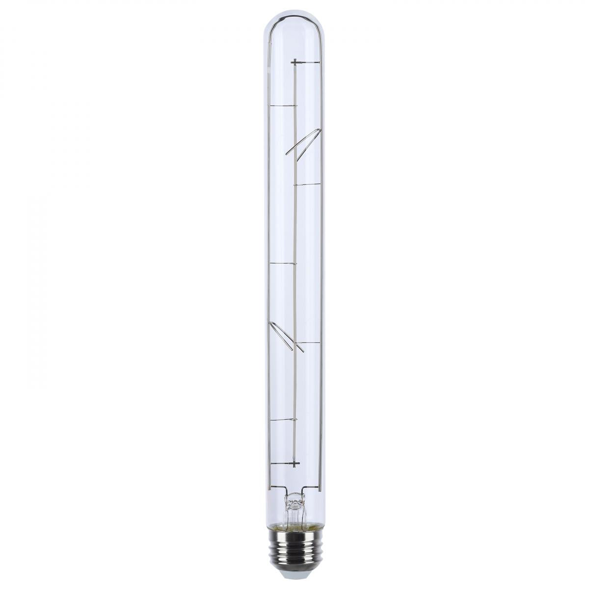 Satco S11523 6 Watt LED Reminiscent Flex Gray Straight Filament T9 Medium Base 2700K CCT Clear 120 Volt