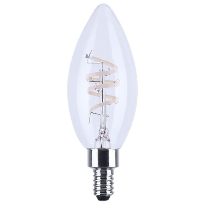 Satco S11533 4B11/CL/LED-GF/COIL/930/E12 4 Watt B11 LED Reminiscent Flex Gray Coil Filament E12 3000K 120 Volt
