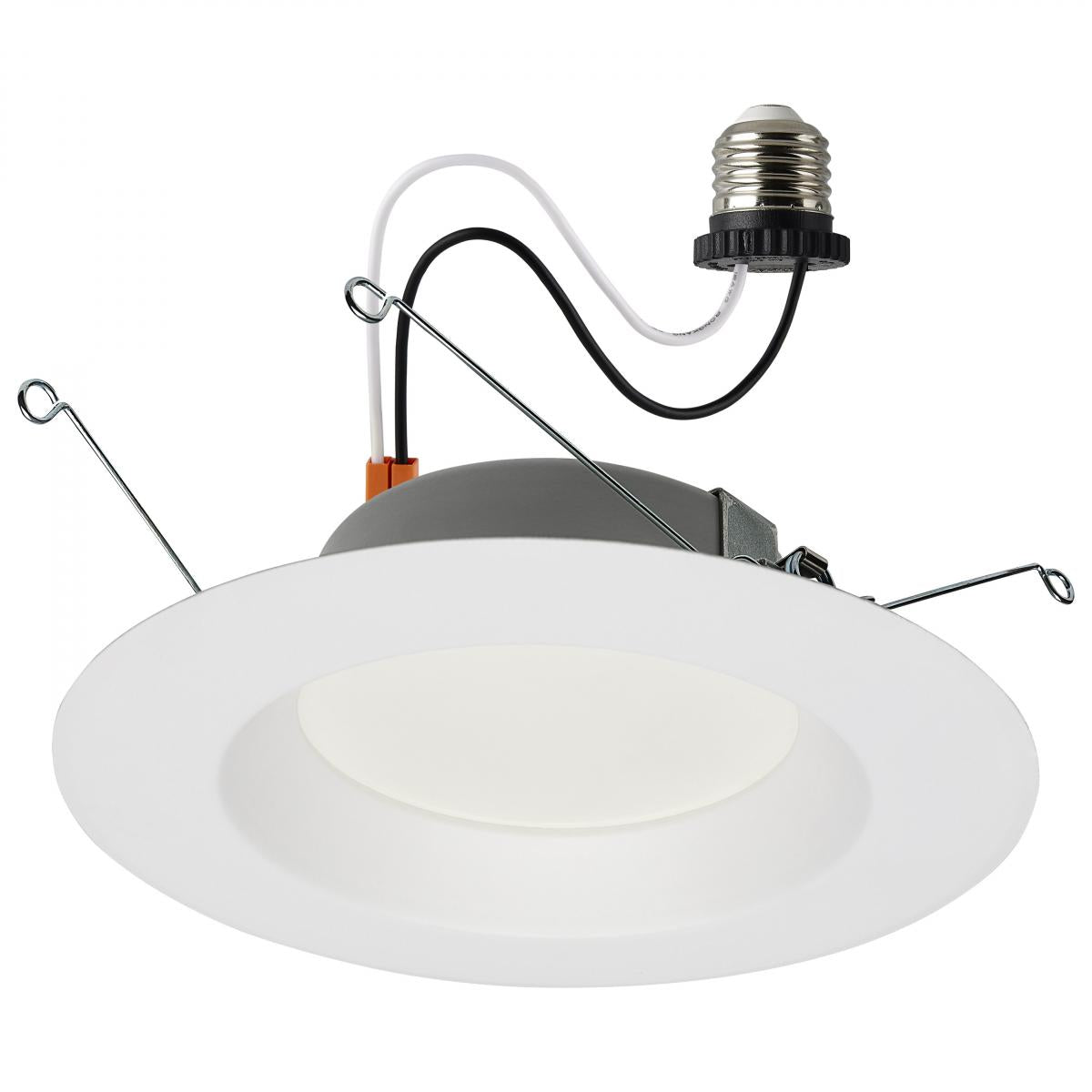 Satco S11646 12.5 Watt LED High Lumen Downlight Retrofit 5-6 Inch 27K/30K/35K/40K/50K CCT Selectable 120 Volts Dimmable White Finish