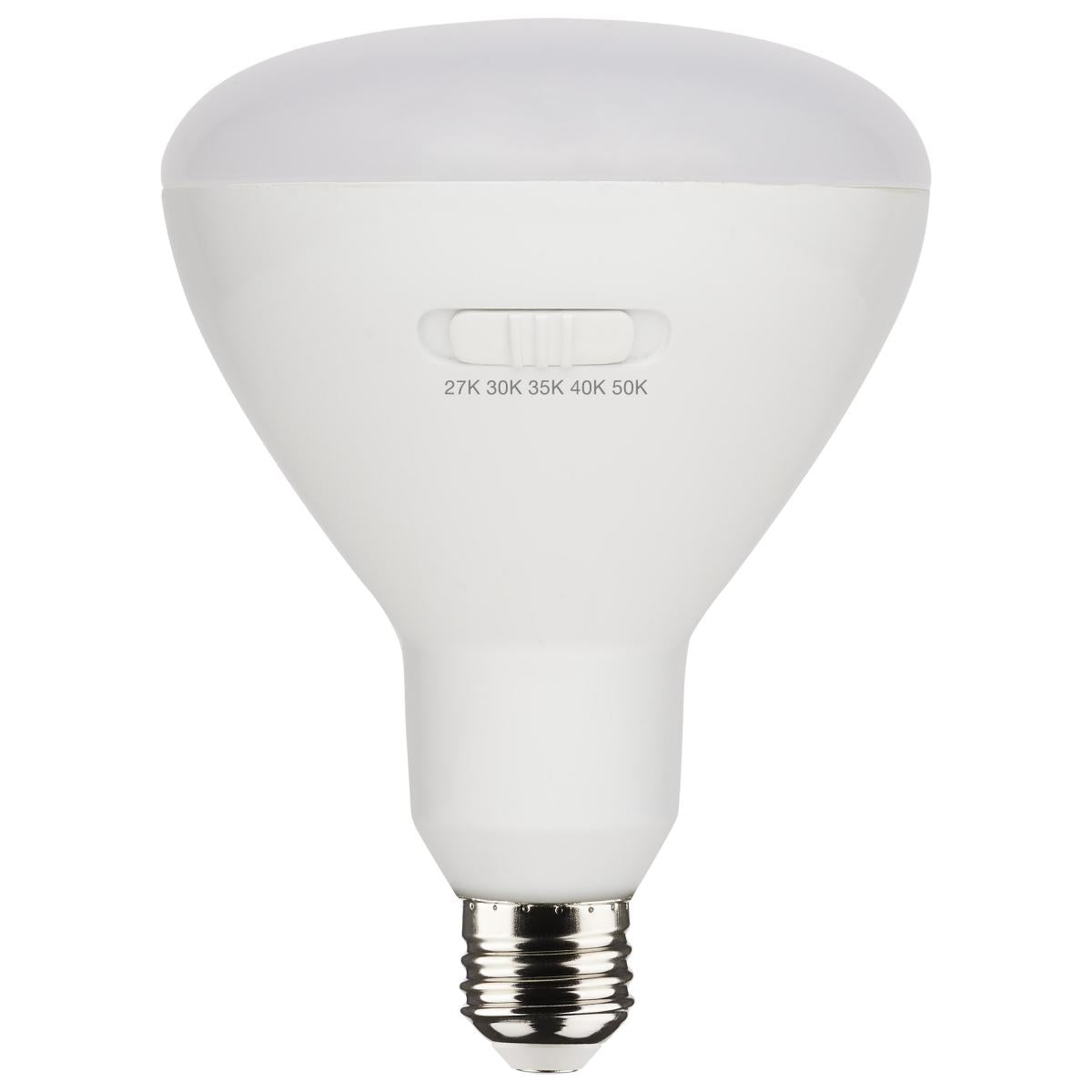 Satco S11779 13 Watt BR40 LED Medium Base CCT Selectable White Finish 90 CRI 120 Volt