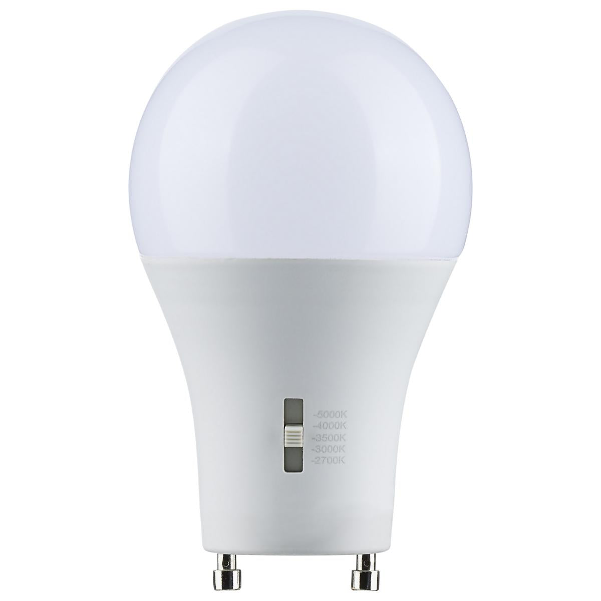 Satco S11796 14 Watt A19 LED Bi Pin GU24 Base CCT Selectable 120 Volt White Finish