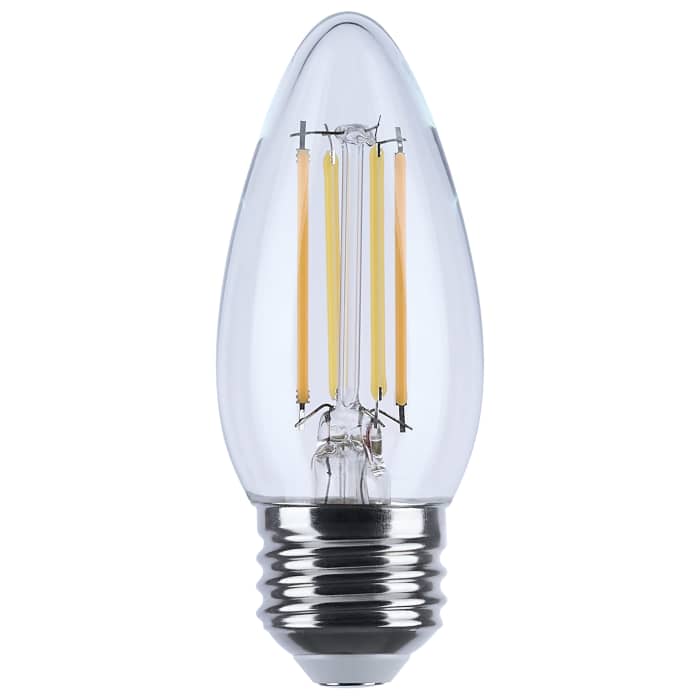 Satco S12159 4.5B11L/930WD/E26/GCYS 4.5 Watt LED B11 3000K-2000K Warm Dimming Medium Base Clear Finish