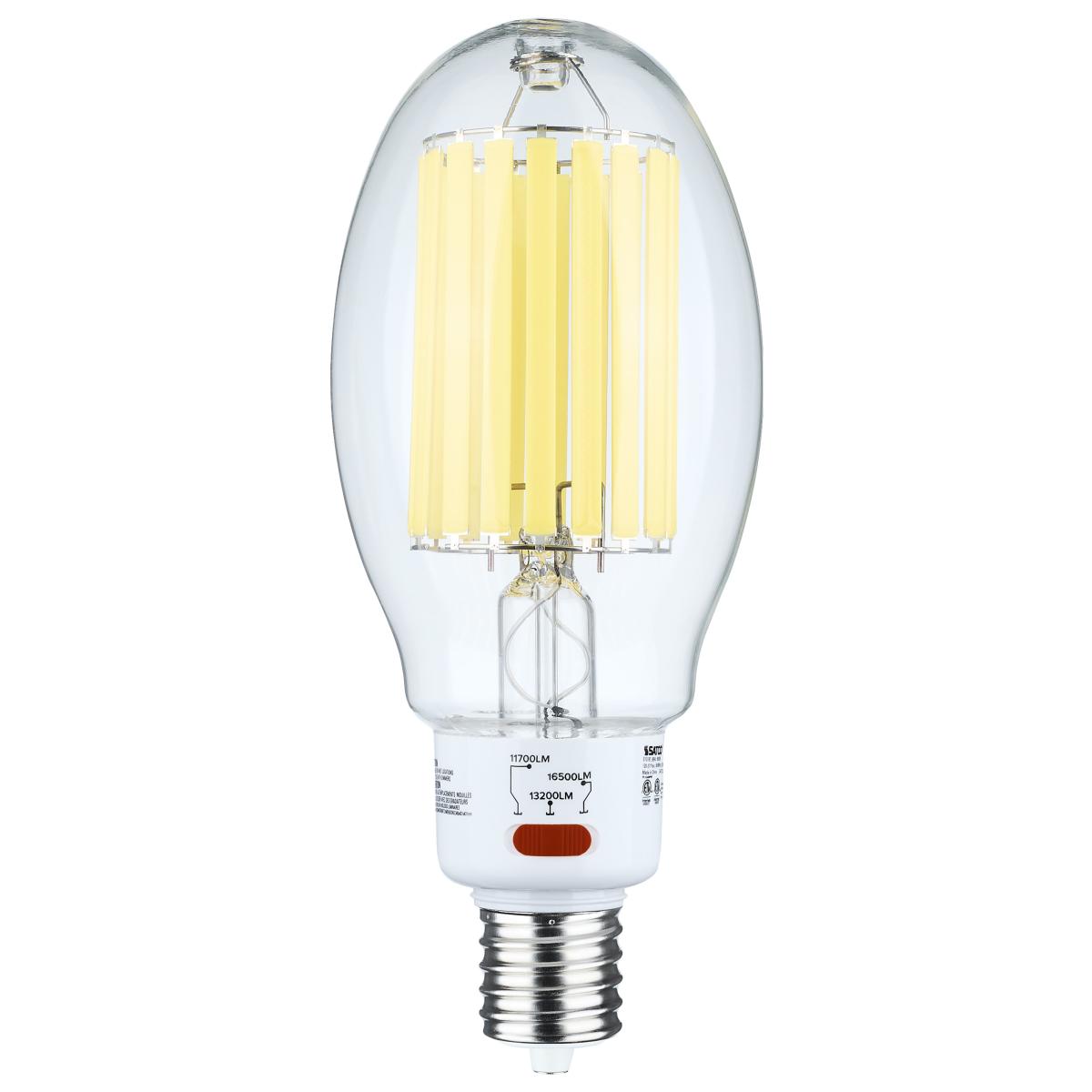 Satco S13197 60/68/85 Wattage Selectable LED HID Replacement ED27 5000K Mogul Extended Base Clear 120-277 Range Voltage