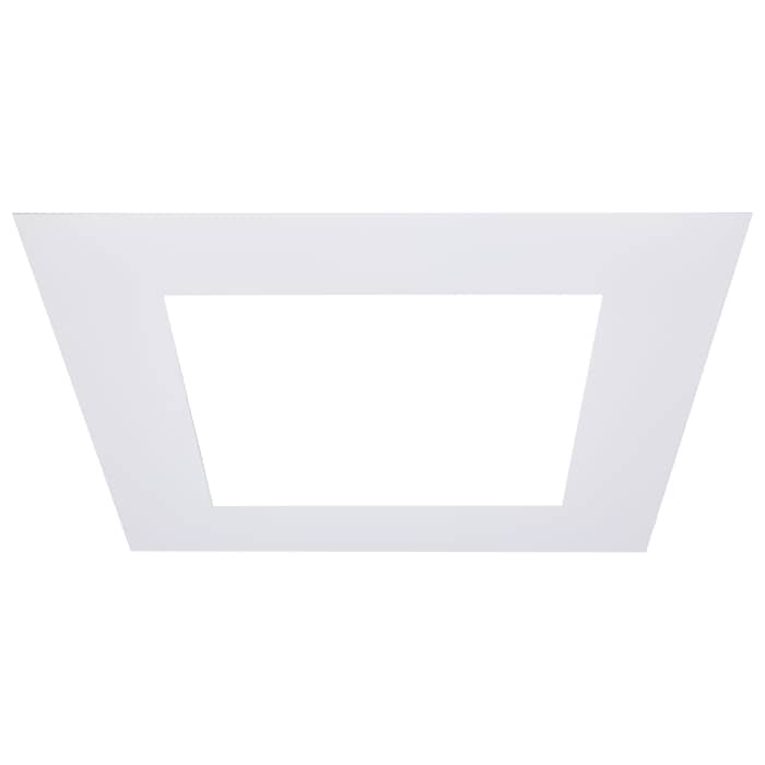 Satco S13553 CDLGR10SWH 10-Inch Flat Goof Ring for Downlights Square White Finish