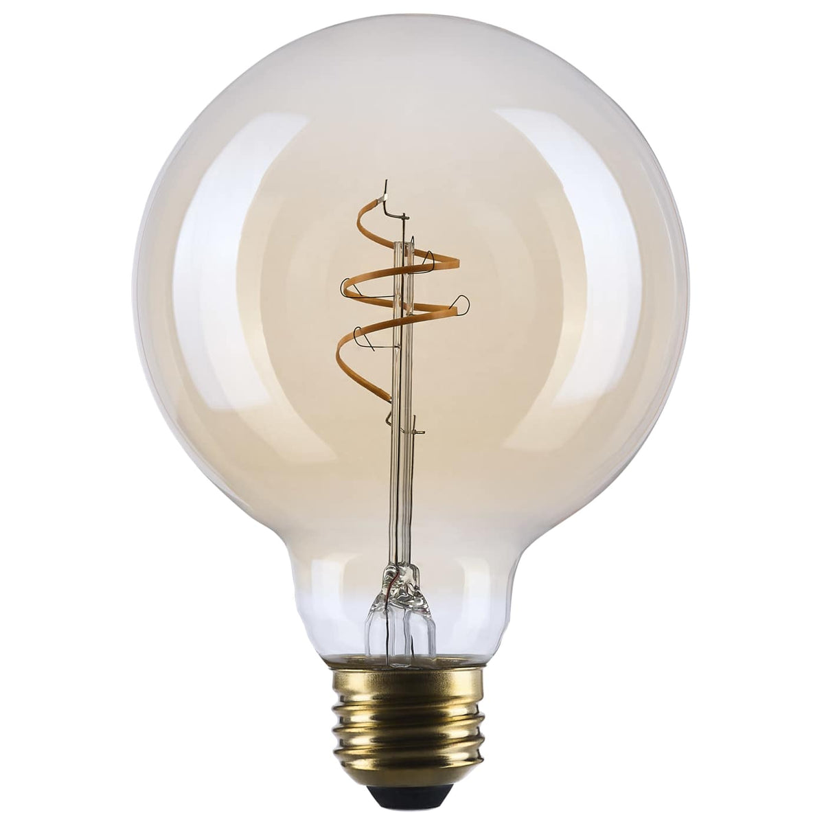Satco S14213 5.5 Watt G30 LED 2000K CCT Medium Base Clear Glass Amber Coil Filament Dimmable 120 Volt