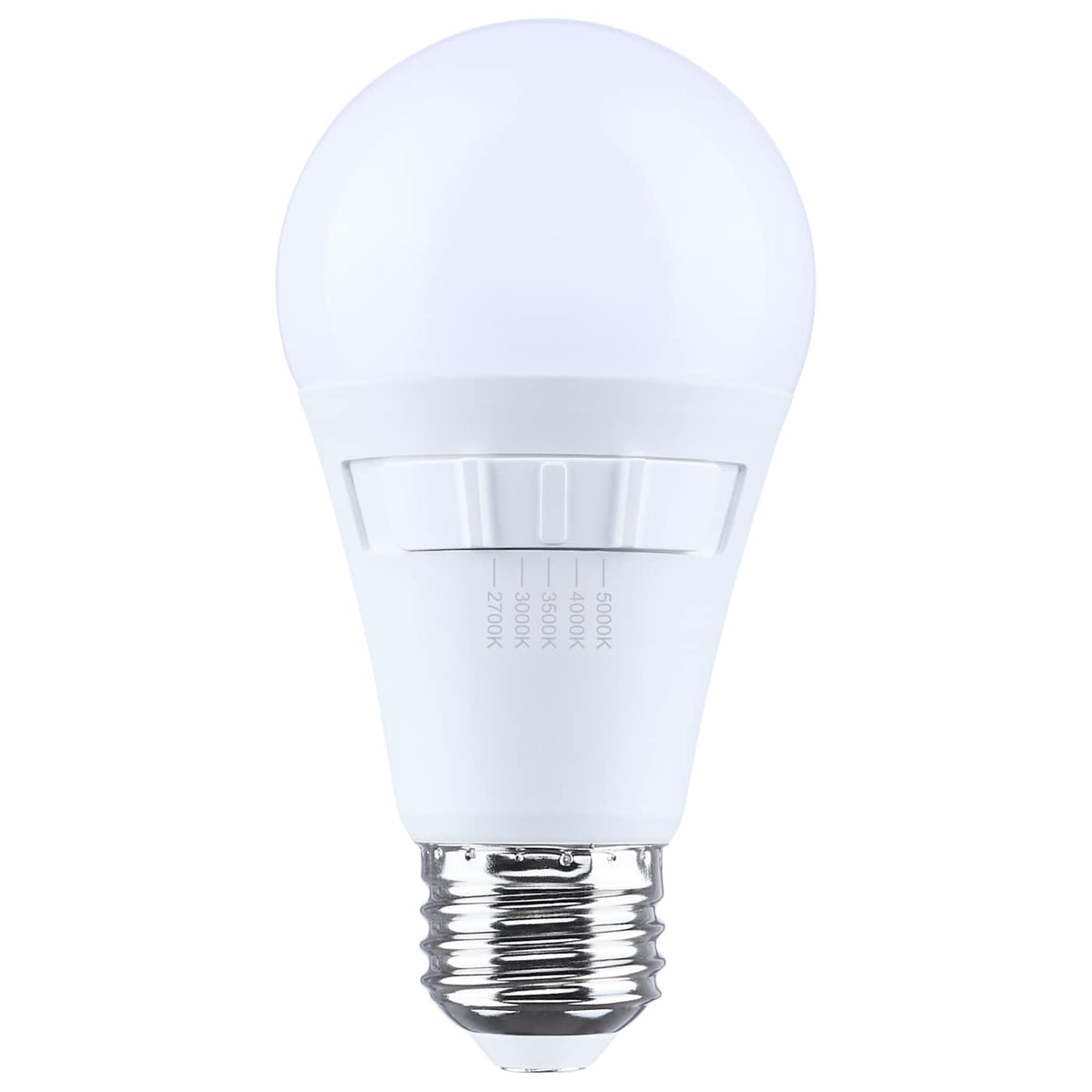 Satco S15190 12 Watt A19 LED 27K/30K/35K/40K/50K CCT 80 CRI Medium Base Plastic Dimmable 120 Volt