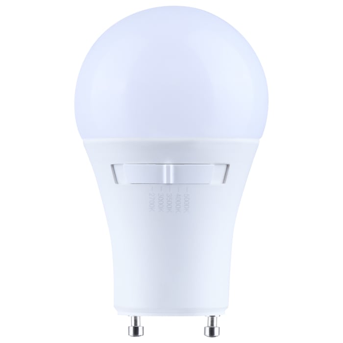 Satco S15224 12 Watt A19 LED 27K/30K/35K/40K/50K 90 CRI Bi Pin GU24 Base Dimmable 120 Volt