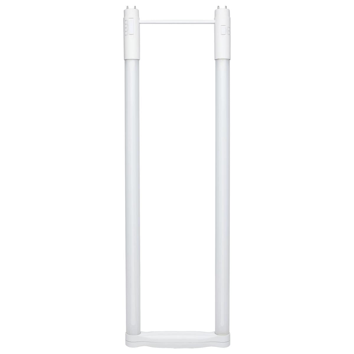 Satco S18413 11.5/13/15 Wattage Selectable T8 U-Bend LED 30K/35K/40K/50K/65K CCT Selectable 6-Inch Frost Finish 120-277 Range Voltage