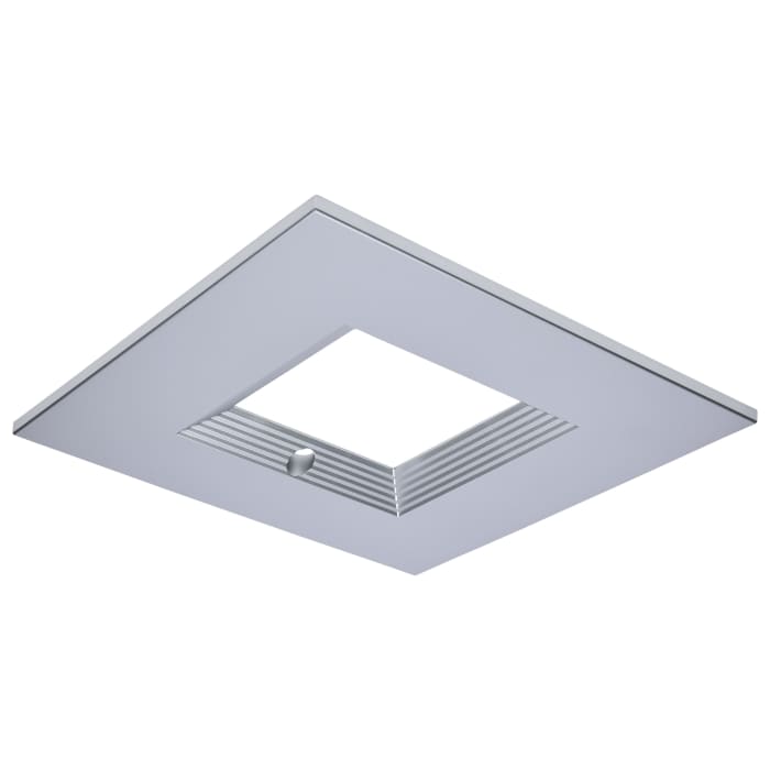 Satco S21664 CDL 4IN SQUARE TRIM SILVER 4-Inch Square Trim for LED Downlight Silver Finish