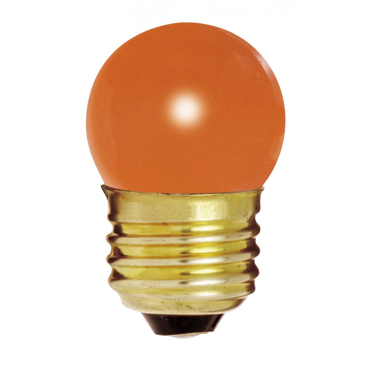 Satco S3610 7 1/2W S11 STD ORANGE 7.5W S11 Ceramic Orange