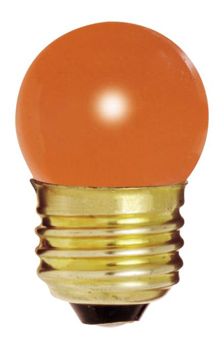 Satco S4510 7-1/2S11/O 7.5 Watt 120 Volt S11 Medium Base Ceramic Orange