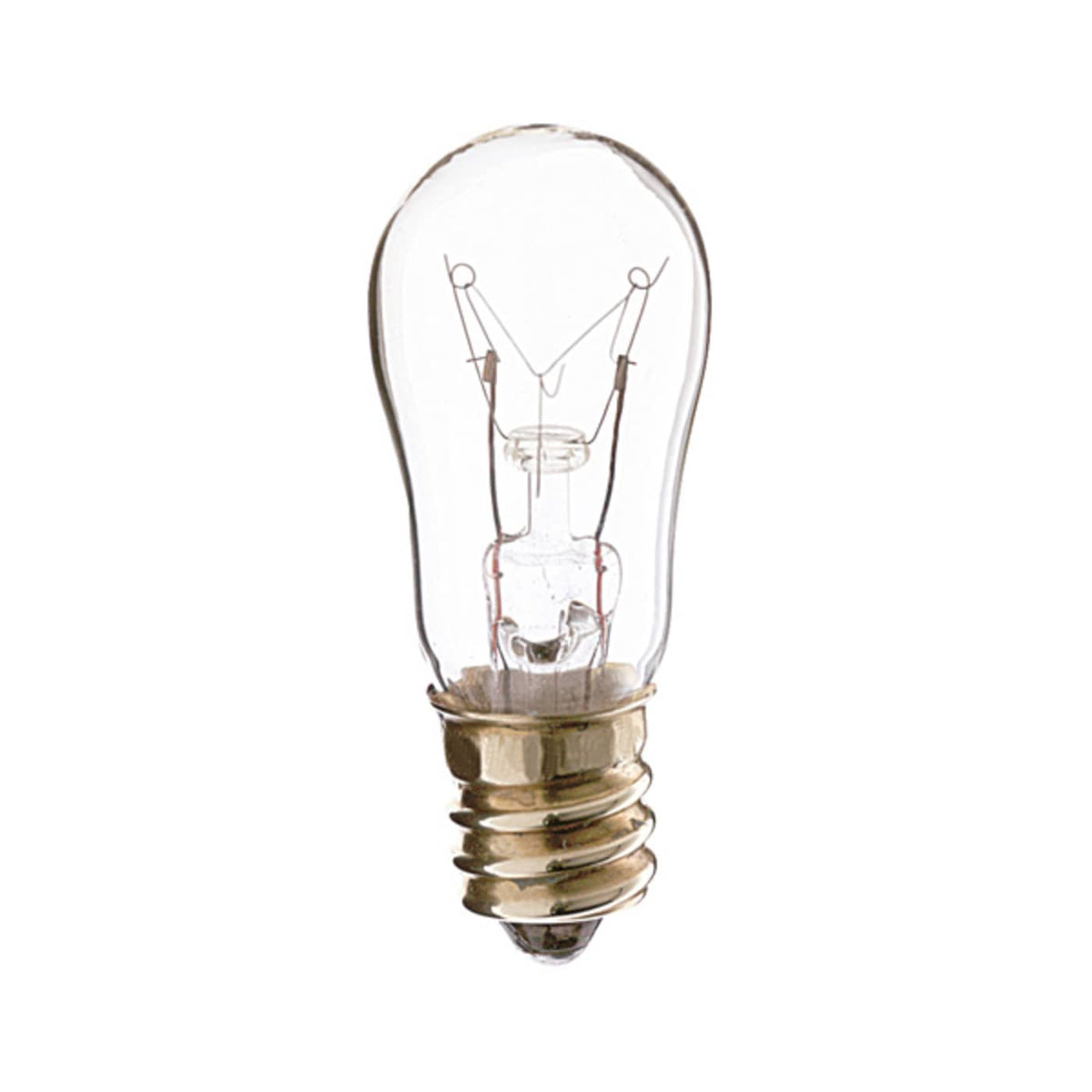 Satco S4569 6 Watt S6 Incandescent Clear 1500 Average rated hours 40 Lumens Candelabra base 12 Volt