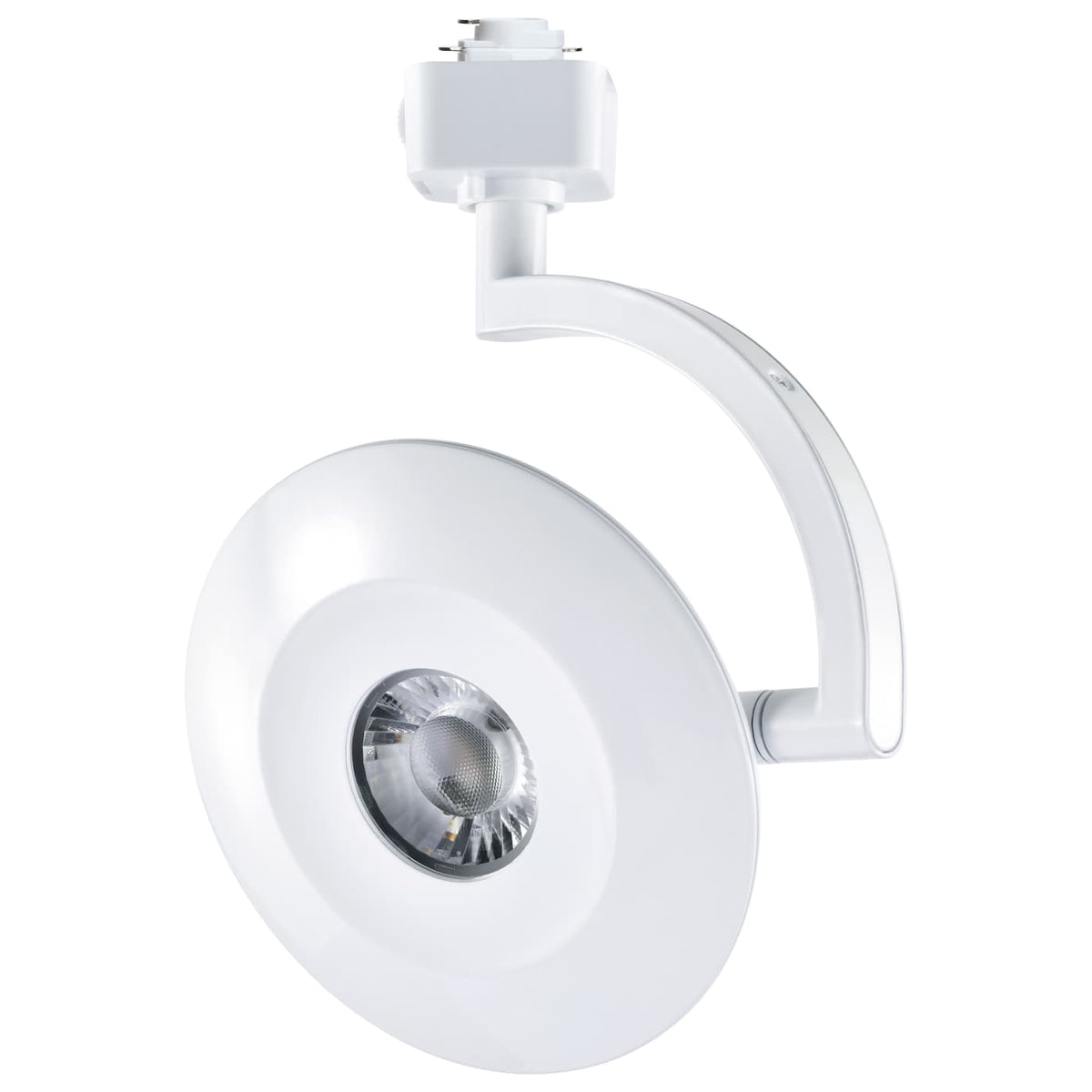 Satco TH673 Orb 12 Watt LED H-Style Track Head 3000K/4000K/5000K CCT Selectable 36 Degree Beam Angle White Finish 120 Volt H-Style