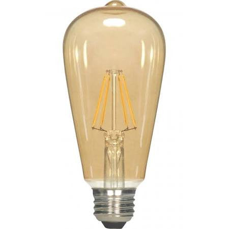 Satco S9577 2.5ST19/AMB/LED/E26/20K/120V 25W Equivalent Decorative ST19 Filament