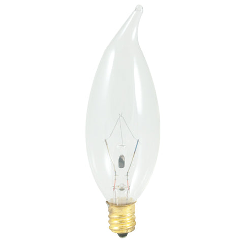 Replacement for Bulbrite 493040 40CFC/32/2 40W CA10 FLAME CLEAR E12 120V - NOW LED