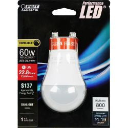 FEIT A19/DM/800/GU24/850/LED 800 Lumen GU24 5000K Dimmable LED