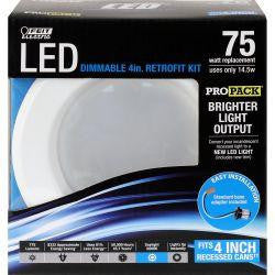 Feit LEDR4HO/850 775 Lumen 5000K 4 Inch Dimmable Retrofit Trim Kit