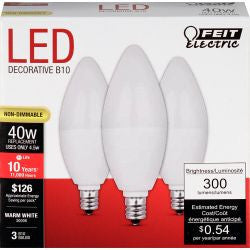 FEIT CTF40/10KLED/3 4.5 Watt E12 White LED 3000K