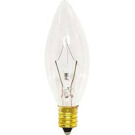 Satco S3346 25B8 Petite 25W B8 Torpedo Candelabra Clear