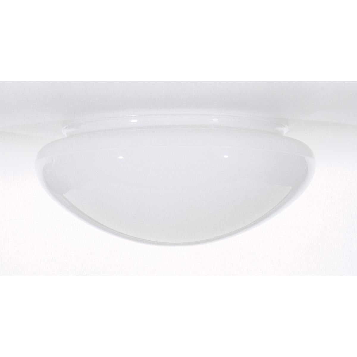 Satco 50-330 8 in. Mushroom Glass Shade 9-1/2 in. Diameter 7-7/8 in. Fitter 4 in. Height Sprayed Inside White