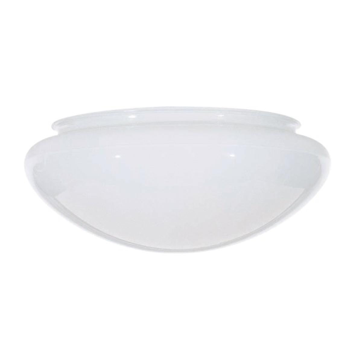 Satco 50-331 10 in. Mushroom Glass Shade 11-1/2 in. Diameter 9-7/8 in. Fitter 4-9/16 in. Height Sprayed Inside White