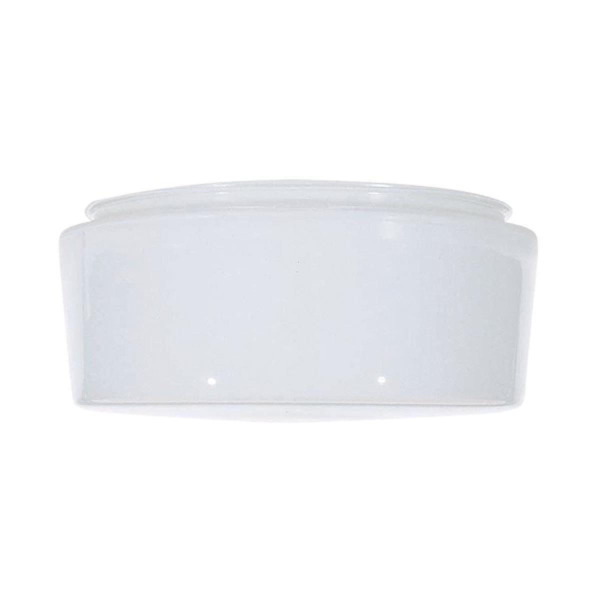 Satco 50-334 6 in. White Drum Glass Shade 6-5/8 in. Diameter 5-7/8 in. Fitter 3-1/2 in. Height Sprayed Inside White
