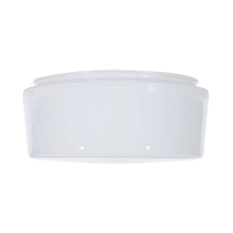 Satco 50-334 6 in. White Drum Glass Shade 6-5/8 in. Diameter 5-7/8 in. Fitter 3-1/2 in. Height Sprayed Inside White