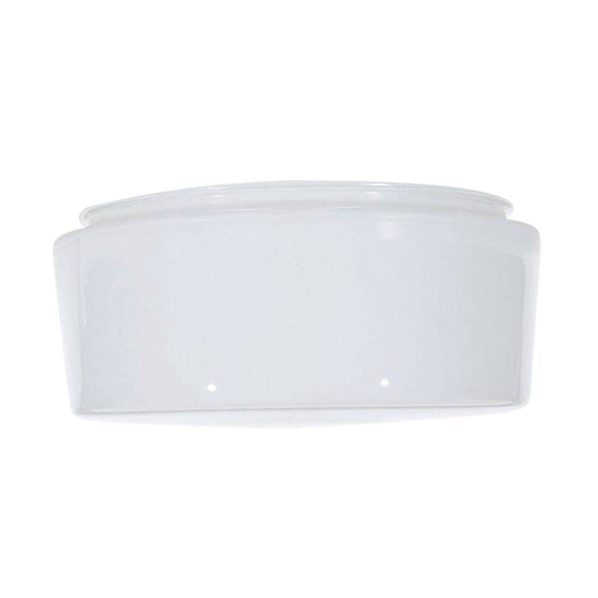 Satco 50-336 10 in. White Drum Glass Shade 10-5/8 in. Diameter 9-7/8 in. Fitter 4-3/16 in. Height Sprayed Inside White