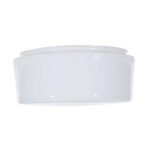 Satco 50-336 10 in. White Drum Glass Shade 10-5/8 in. Diameter 9-7/8 in. Fitter 4-3/16 in. Height Sprayed Inside White