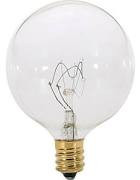 Satco A3522 - 25G16.5 25 Watt 130 Volt G16.5 Candelabra Base