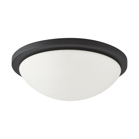 Satco 62-1443 Button LED 13 in. Flush Mount Fixture Black Finish