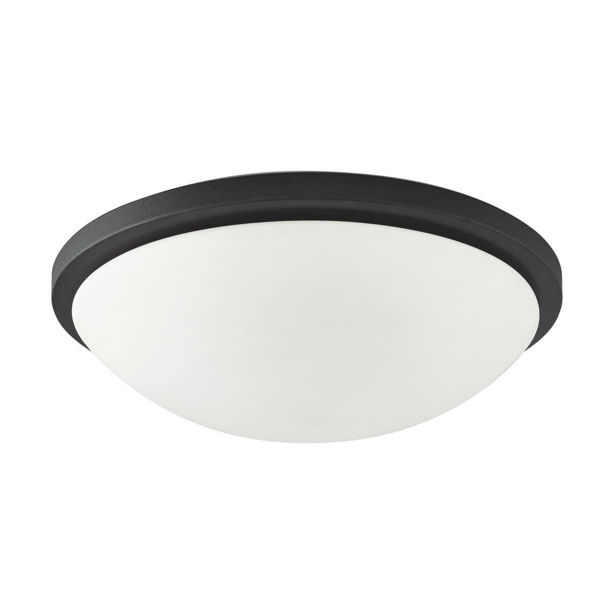 Satco 62-1444 Button LED 17 in. Flush Mount Fixture Black Finish