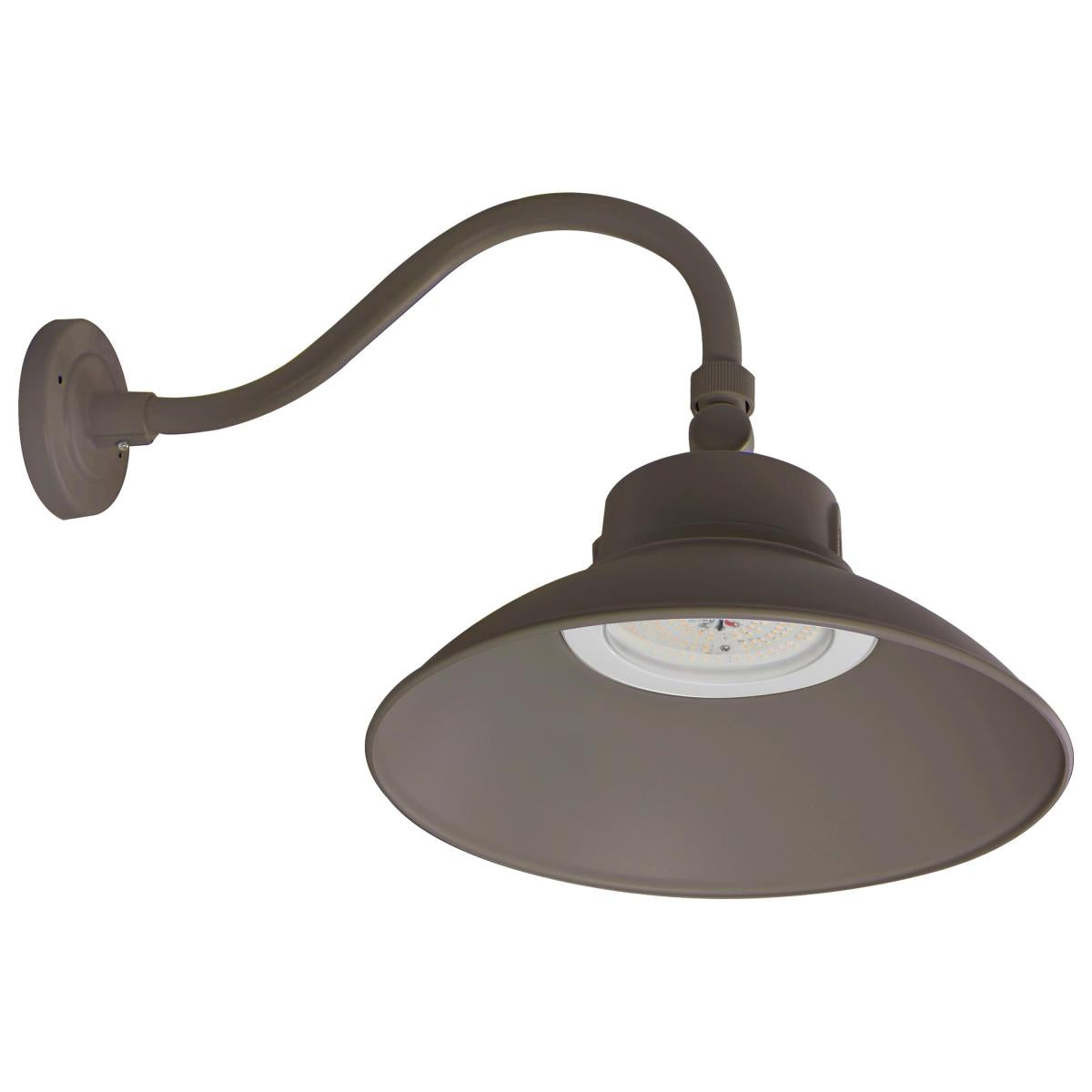 Satco 65-662 LED Gooseneck; 30W/40W/50W; CCT Selectable 3K/4K/5K; Bronze; 120-277V; With Photocell