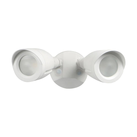 Satco 65-716 LED Security Light Dual Head White Finish 4000K
