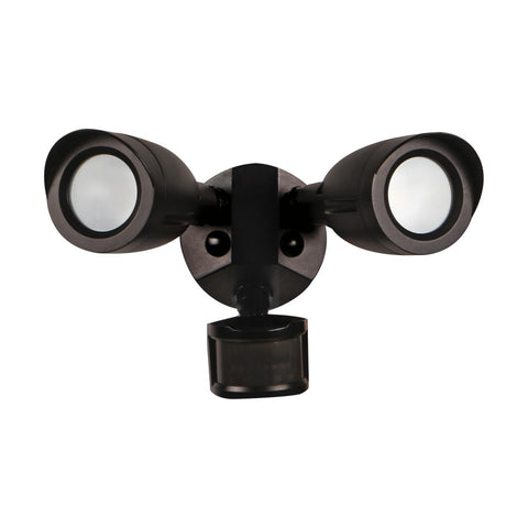 Satco 65-719 LED Security Light Dual Head Motion Sensor Included Bronze Finish 4000K