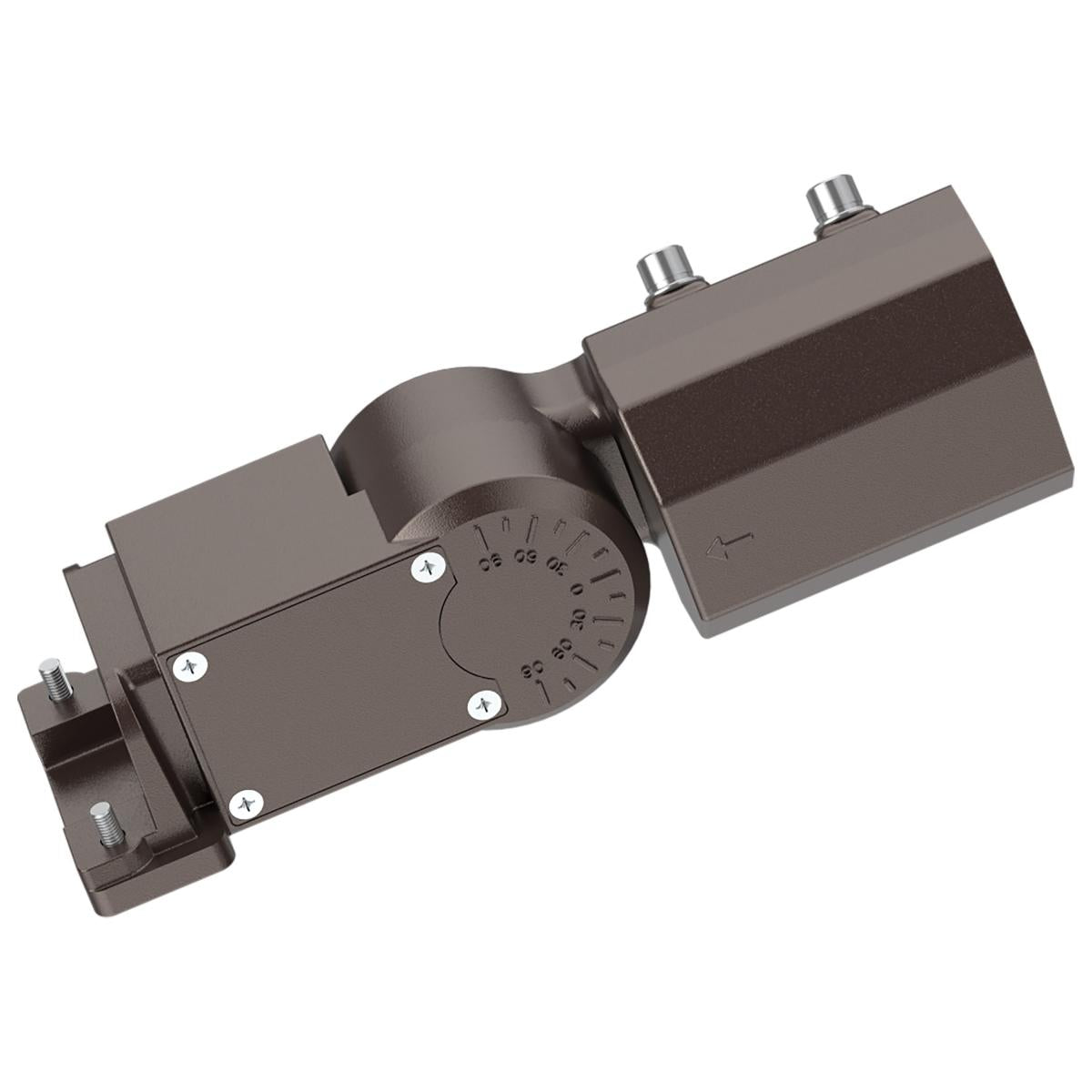 Satco 65-875 Area Light Extended Slipfitter Mount with Sensor Knockouts; Bronze Finish
